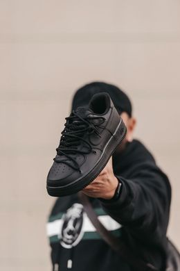 Кросівки NK Air Force Low Black Off shoelaces Custom