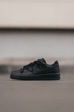 Кросівки NK Air Force Low Black Off shoelaces Custom