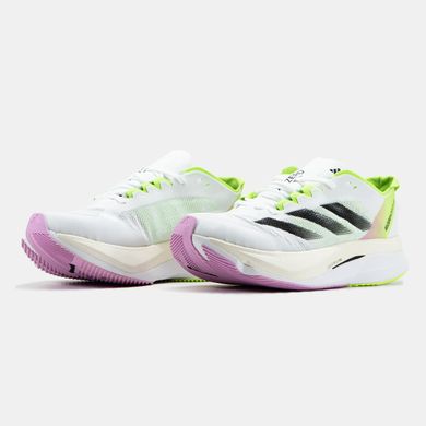 Кроссовки Adidas Adizero Boston 12 White Black Green Pink, 40