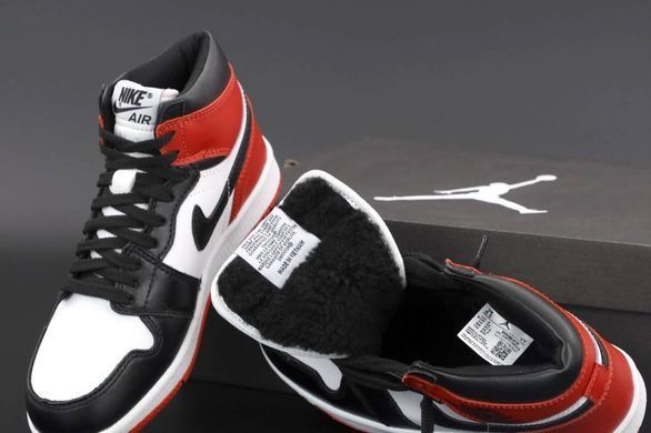 Кроссовки Jordan 1 Red White Black FUR, 37