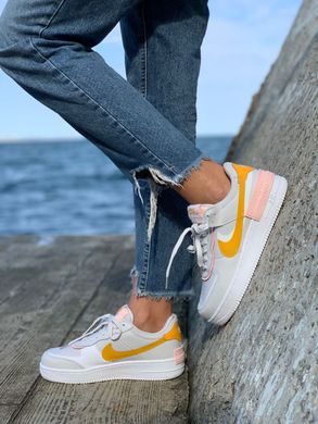 Кросівки Nike Air Force 1 Shadow Grey White Orange, 36