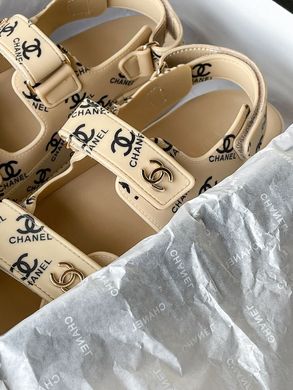 Сандалі Chanel "Dad" sandals Beige Logo, 39