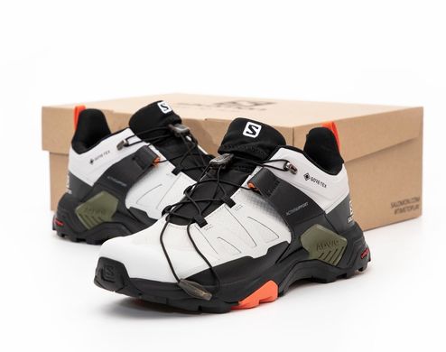 Кроссовки Salomon X Ultra 4 Gore-Tex Grey Black Khaki Grey Orange White, 41