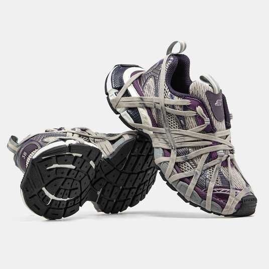 Кросівки Balenciaga 3XL Extreme Lace Grey Purple Купити (Доставка