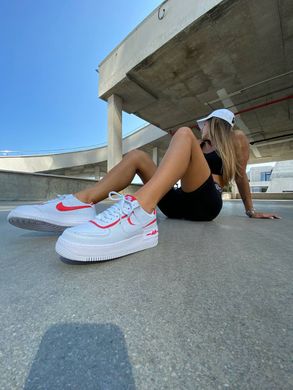 Кросівки Nike Air Force Shadow White (Red)