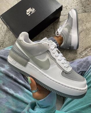Кросівки Nike Air Force Shadow White Grey, 36