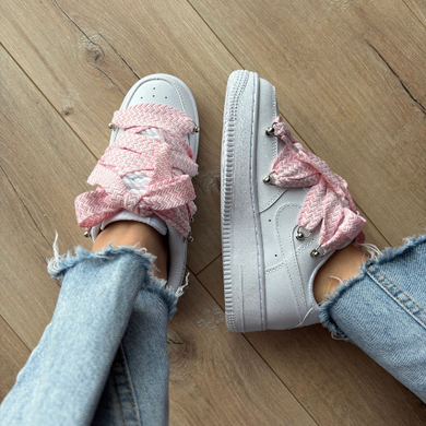 Кросівки Nike Air Force 1 Low Custom Lanvin Laces Pink, 36