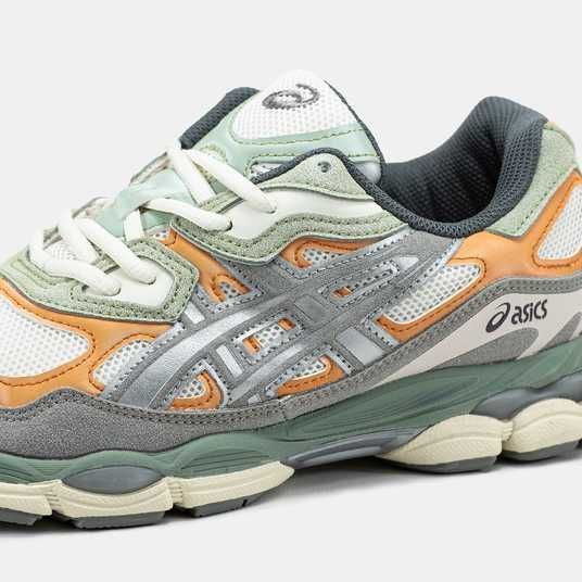 Кроссовки Asics Gel-NYC White Orange Green Grey Купить (Доставка 1