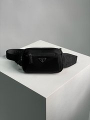Поясна сумка Prada Black Nylon Bumbag Premium, 21х13х6