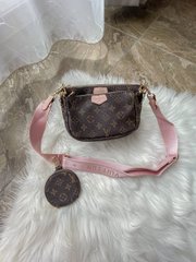 Сумка Louis Vuitton Multi Pochette Brown/Pink, 22х13х7