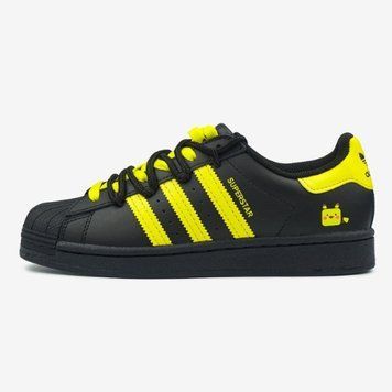 Кроссовки Adidas Superstar Pokemon Black Yellow Custom, 36