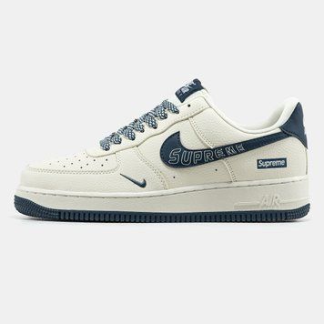 Кроссовки Nike Air Force 1 x Supreme Beige Blue, 40