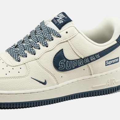 Кроссовки Nike Air Force 1 x Supreme Beige Blue, 40
