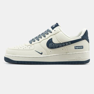 Кроссовки Nike Air Force 1 x Supreme Beige Blue, 40
