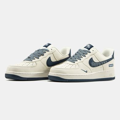 Кроссовки Nike Air Force 1 x Supreme Beige Blue, 40
