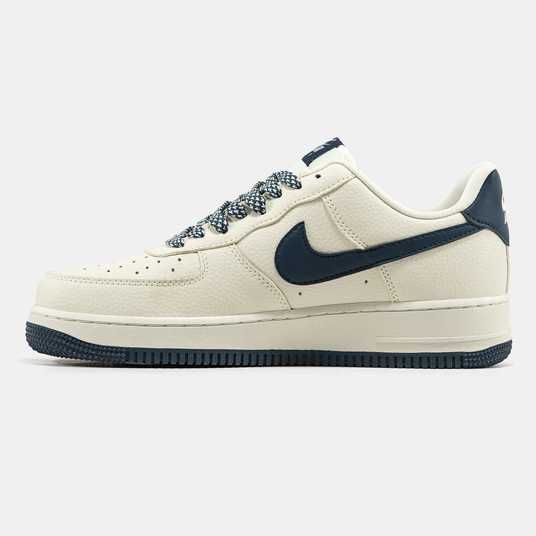 Кроссовки Nike Air Force 1 x Supreme Beige Blue Купить (Доставка 1