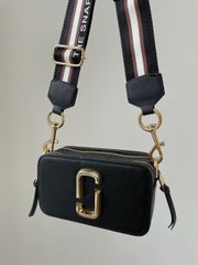 Сумка Marc Jacobs Small Camera Bag Black Gold Mini, 18х10,5х7