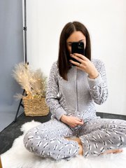 Женская флисовая пижама-комбинезон, L