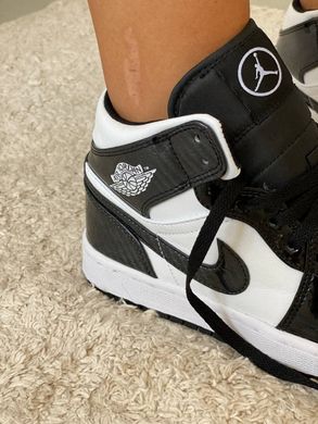Кросівки Jordan Retro1 Black White Carbon, 36