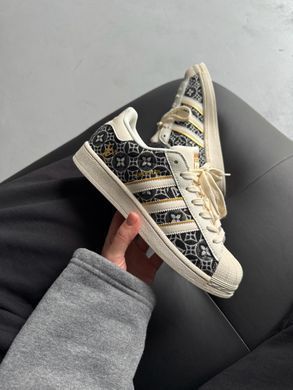 Кроссовки Adidas Superstar x Louis Vuitton Beige Black, 36