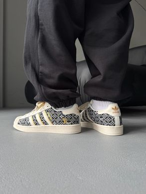 Кроссовки Adidas Superstar x Louis Vuitton Beige Black, 36