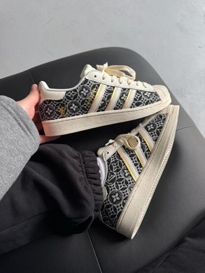 Кроссовки Adidas Superstar x Louis Vuitton Beige Black, 36