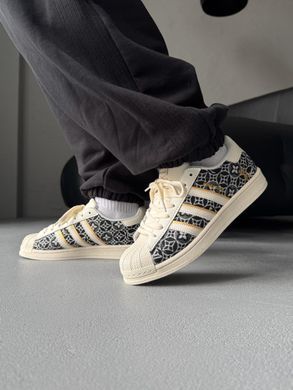 Кроссовки Adidas Superstar x Louis Vuitton Beige Black, 36