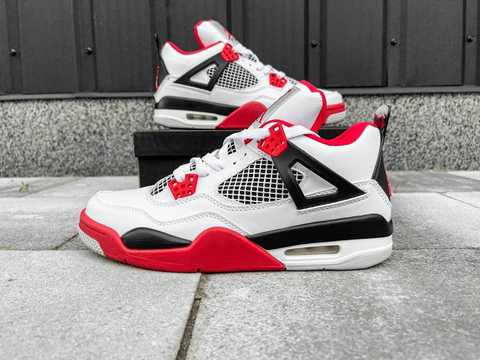 Fire red 4 store jordan