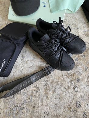 Кросівки NK Air Force Low Black Off shoelaces Custom, 36