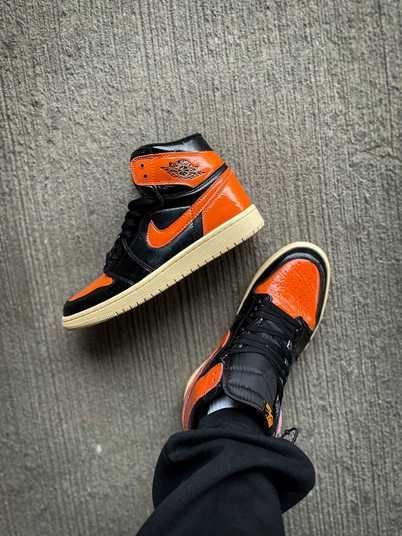 Кросівки Air Jordan 1 High Black Orange Купити (Доставка 1-3 Дні)