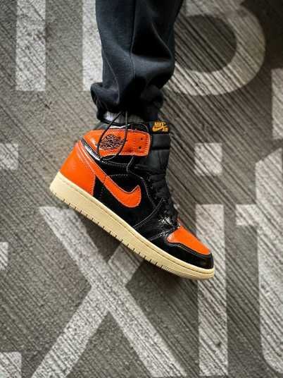 Кроссовки Air Jordan 1 High Black Orange Купить (Доставка 1-3 Дня)