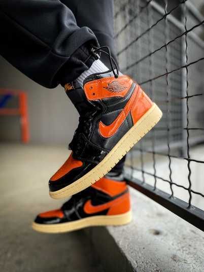 Кросівки Air Jordan 1 High Black Orange Купити (Доставка 1-3 Дні)